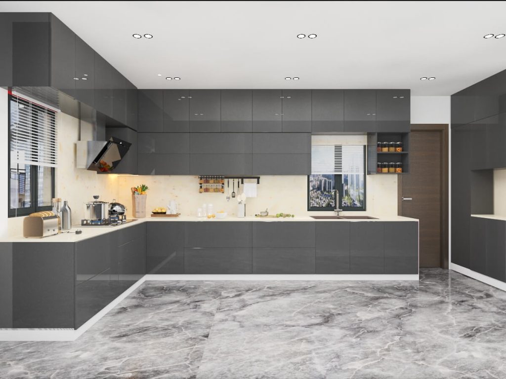 steel modular kitchen