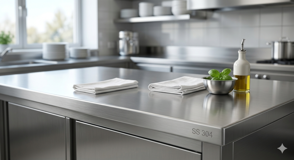 stainless steel kitchen safety proven safe hygienic modular kitchen Metal More Interiors