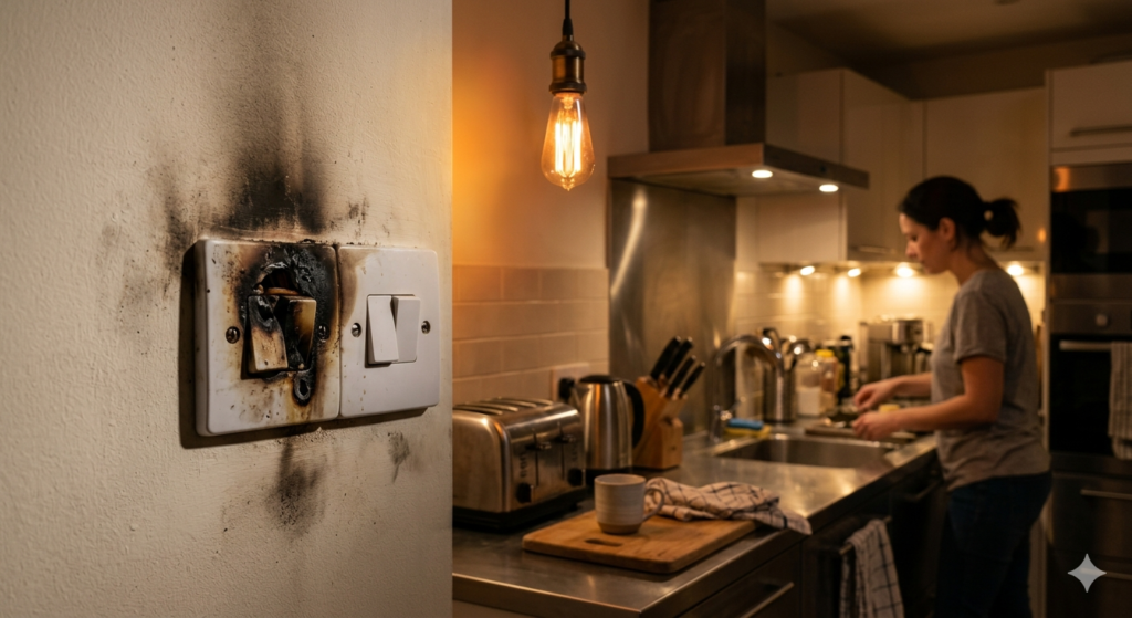 stainless steel kitchen safety warning signs earthing problem Hyderabad"