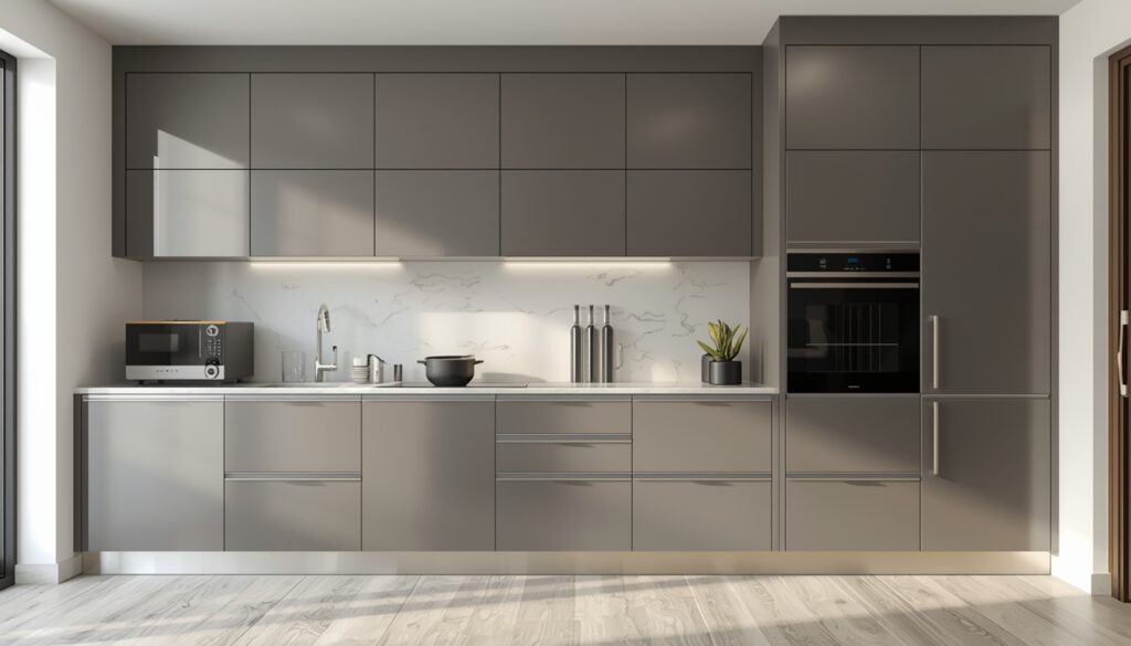 aluminium modular kitchen Hyderabad — lightweight termite-proof design | Metal & More Interiors
