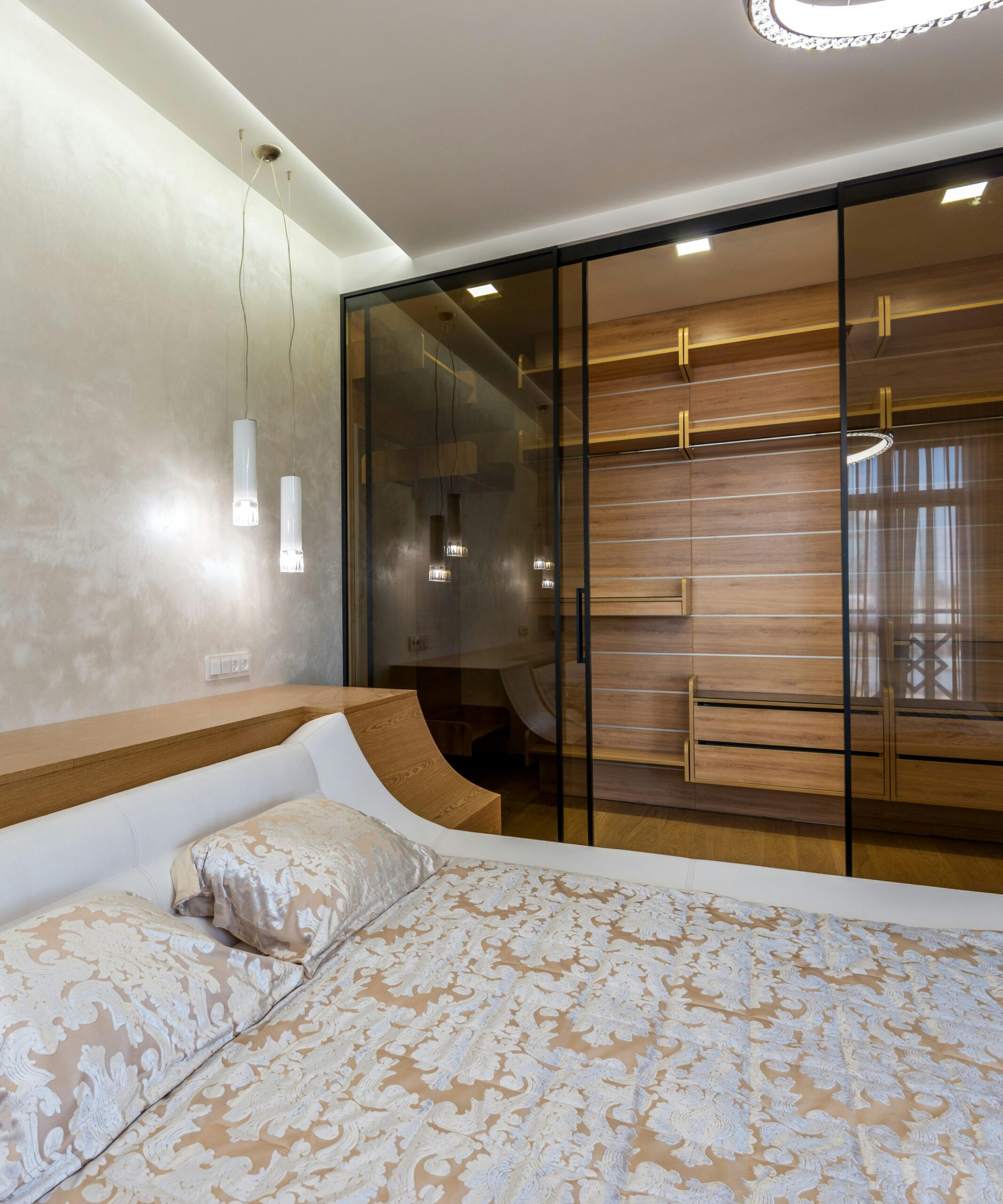 Aluminium wardrobe design 3BHK bedroom Hyderabad
