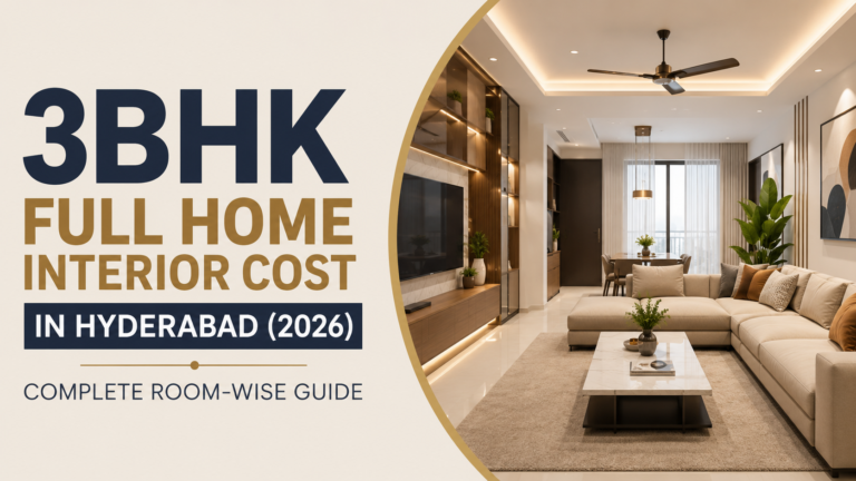 3bhk interior costin hyderabad