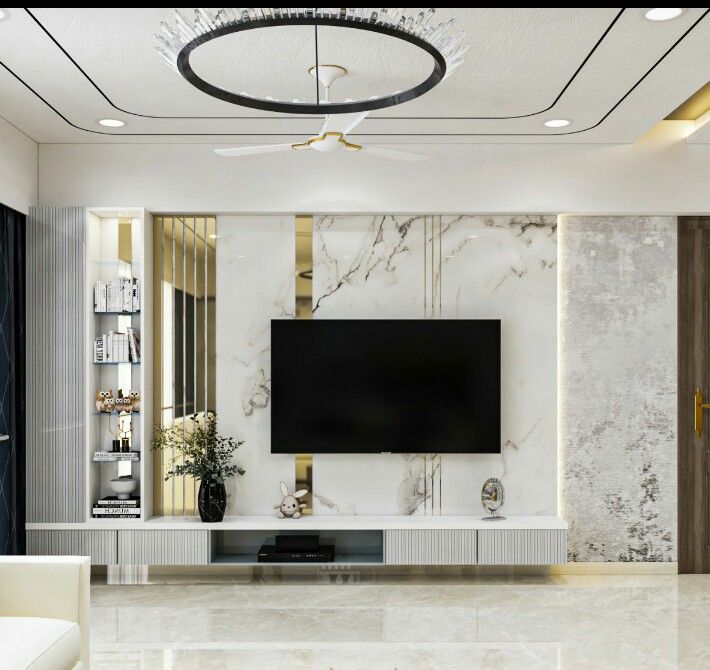 Luxury TV wall unit design Hyderabad