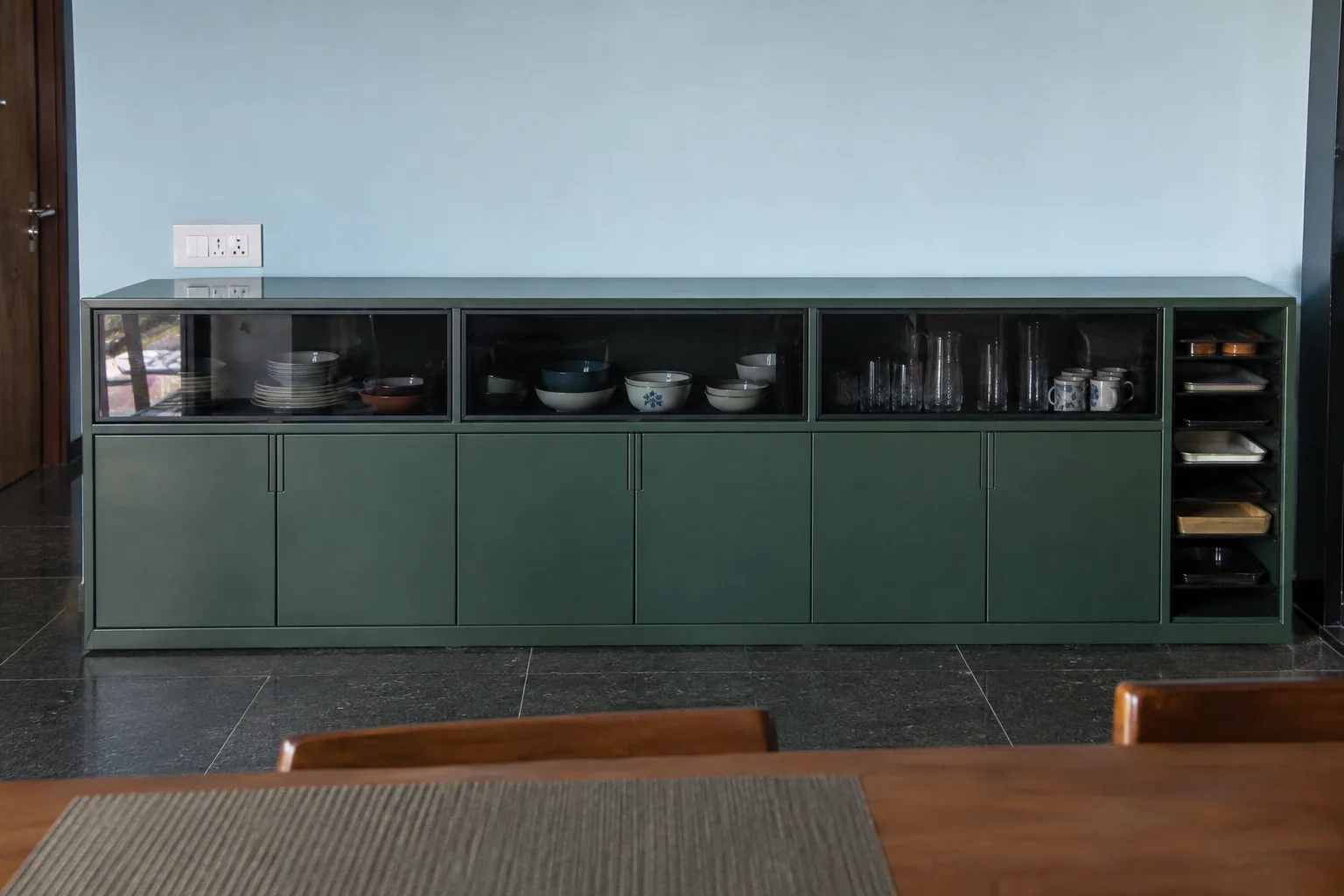 Steel Forest Black Glass Buffet design concept