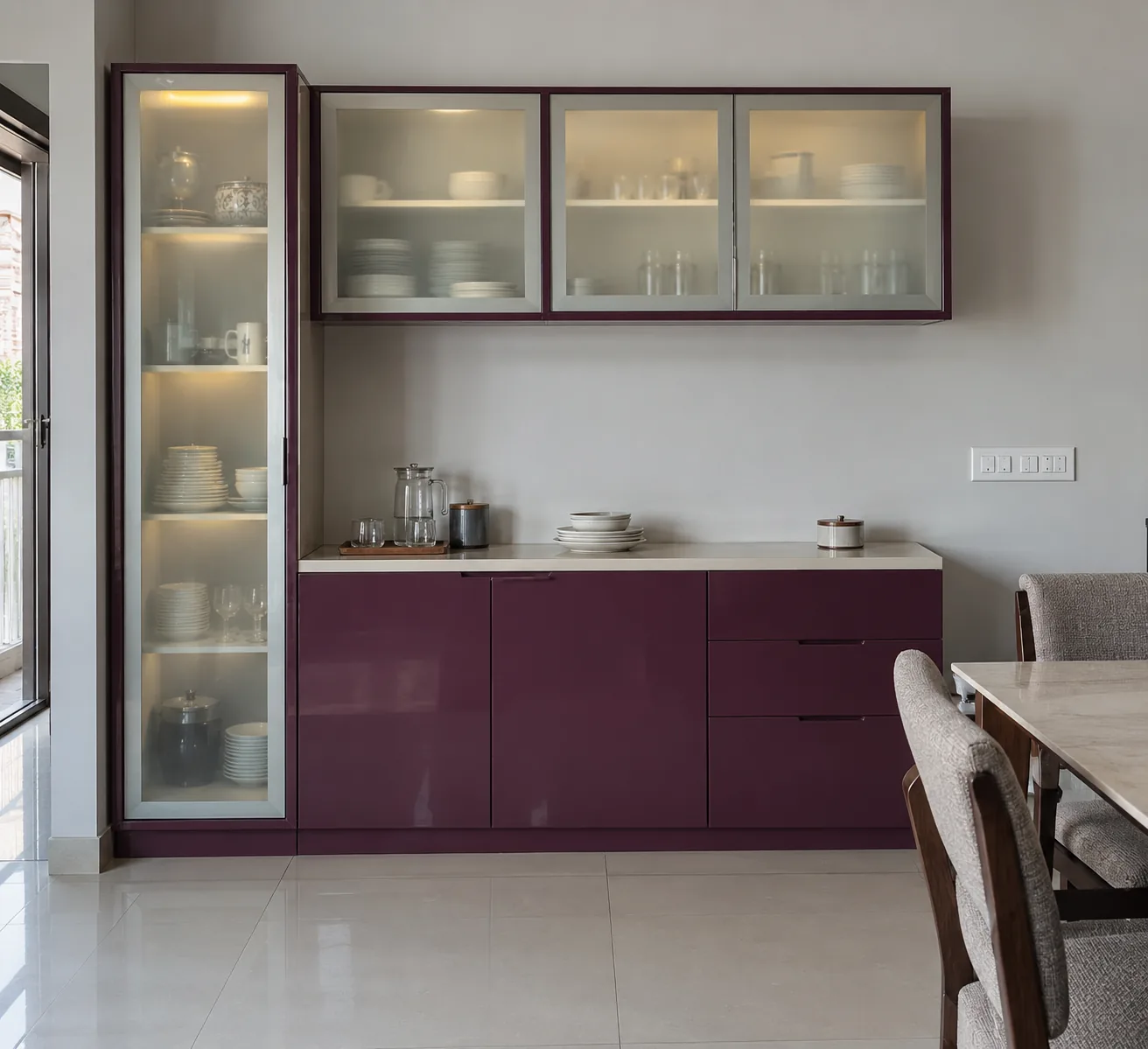 plum offset crockery design concept