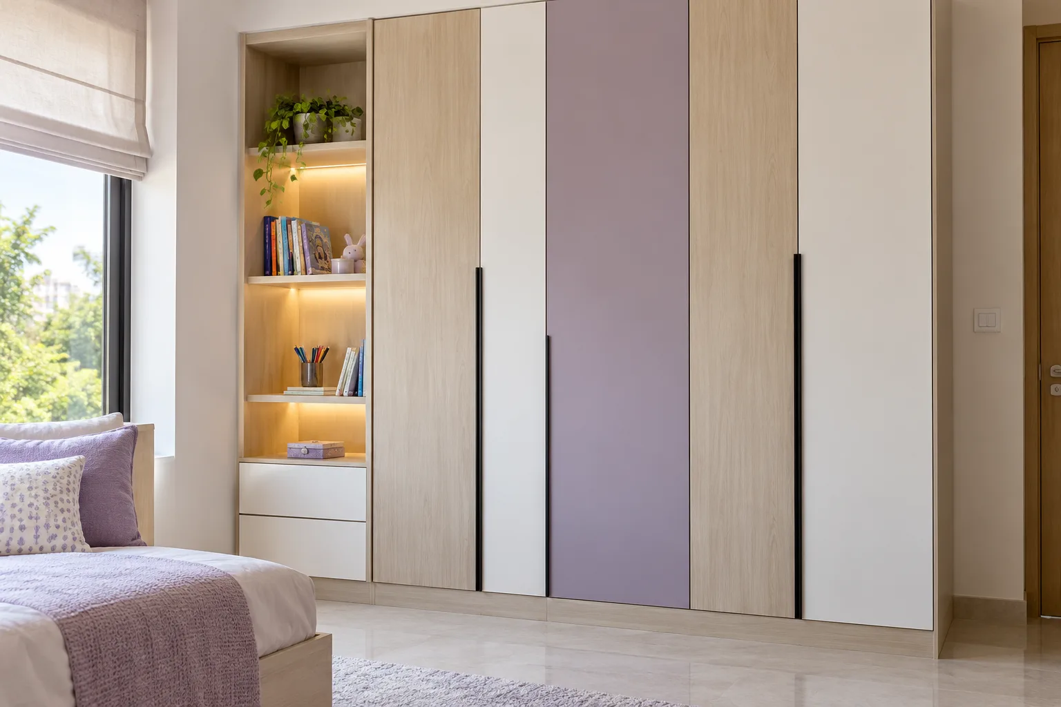 GI Vertical Laminate Rhythm MM-CW043 Children Wardrobe concept