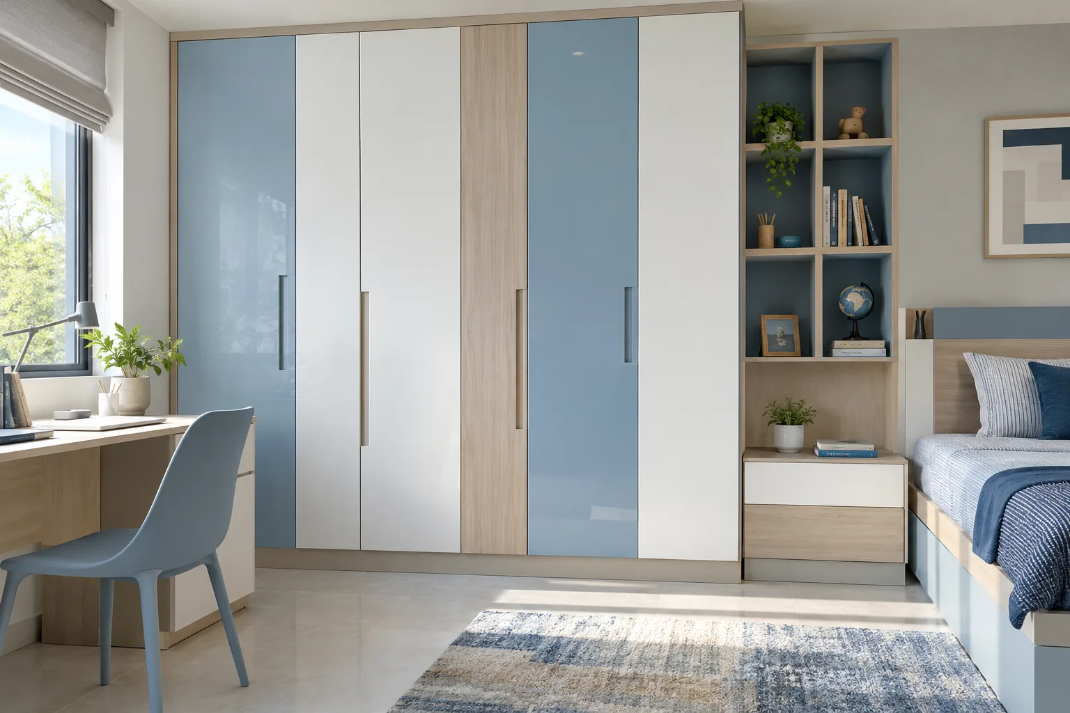 GI Asymmetric Laminate Slabs MM-CW049 Children Wardrobe concept