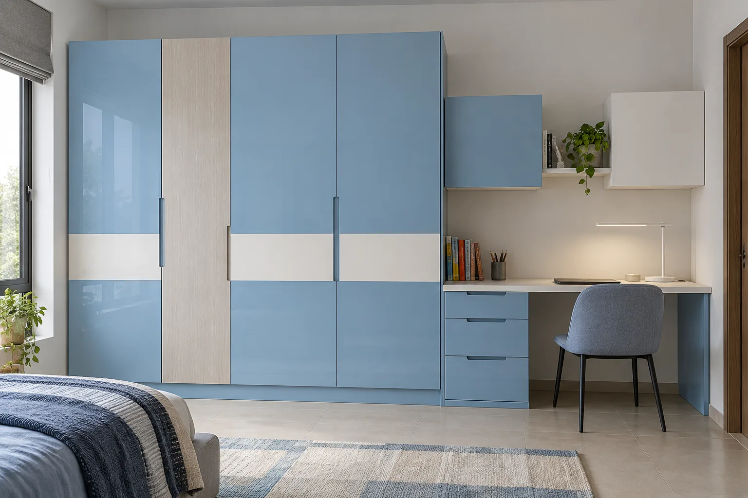 Aluminium Horizontal Acrylic Blocks MM-CW061 Children Wardrobe concept