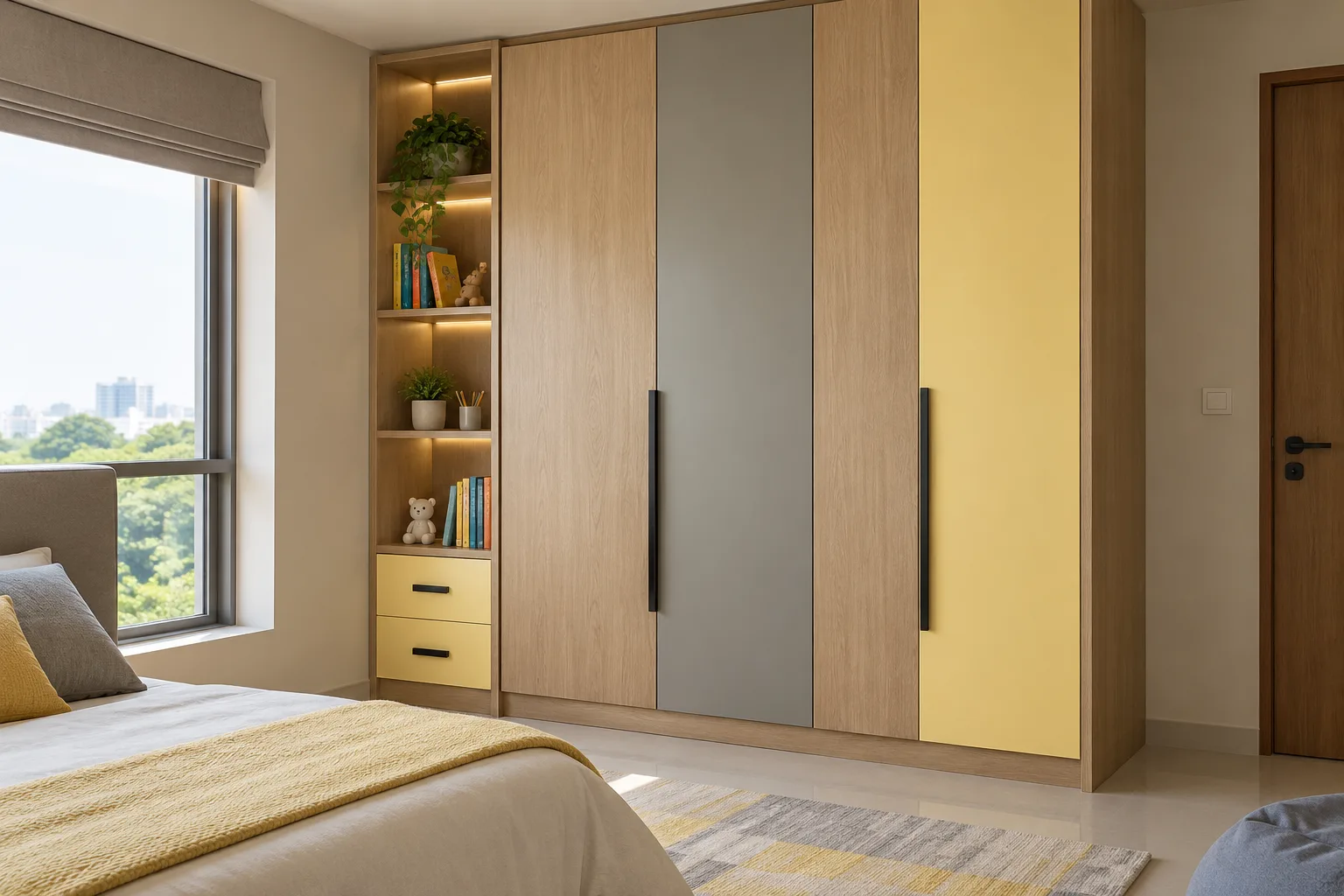 GI Vertical Laminate Rhythm MM-CW093 Children Wardrobe concept