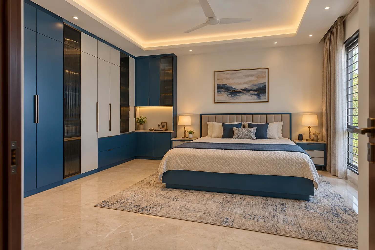 cobalt low return wardrobe with GI cabinet direction