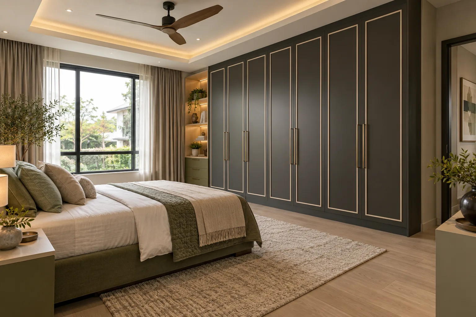 charcoal ivory frame wardrobe concept