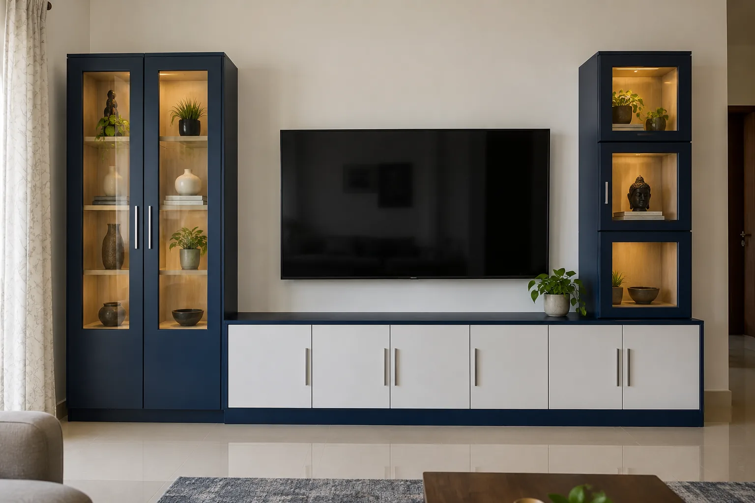 GI Twin Rhythm TV Unit AI-generated design concept