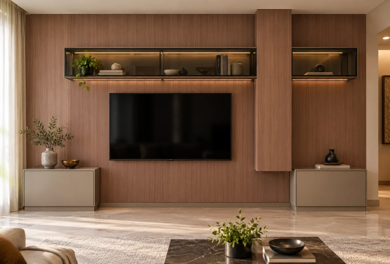 GI Intersecting TV Unit AI-generated design concept