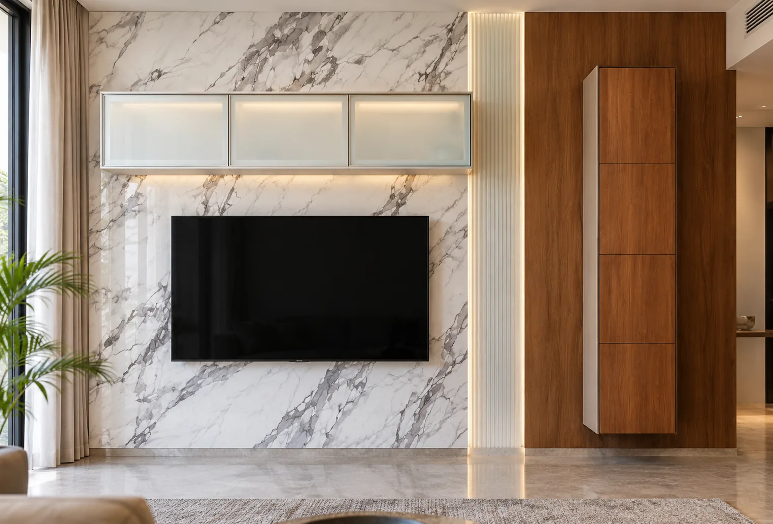 GI Bridge Tall TV Unit AI-generated design concept