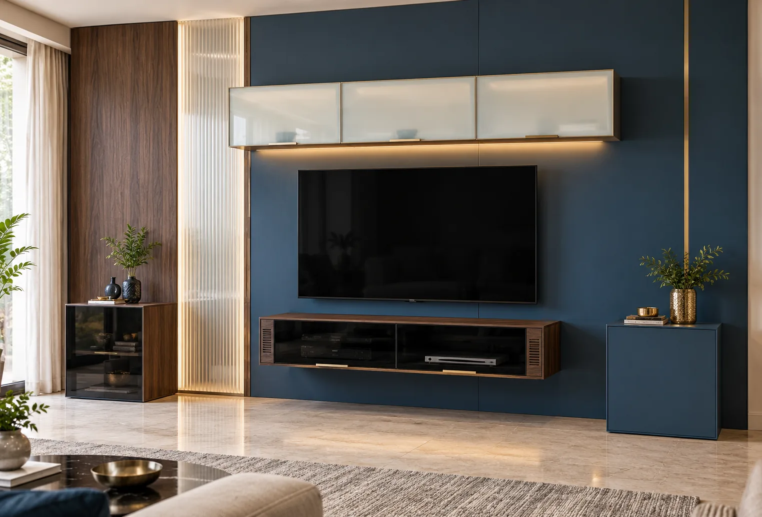 GI Bridge Media TV Unit AI-generated design concept