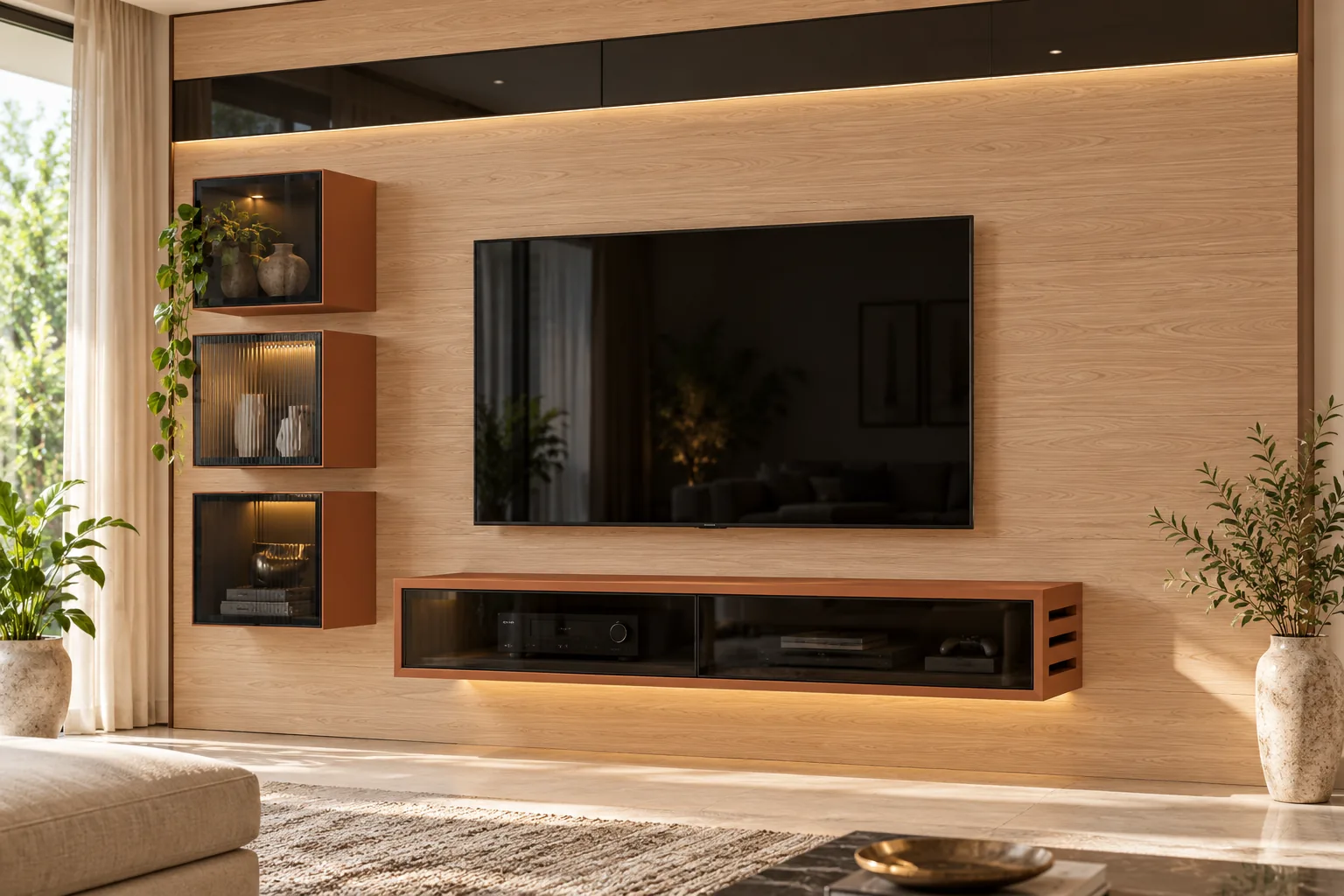 GI Stack Media TV Unit AI-generated design concept