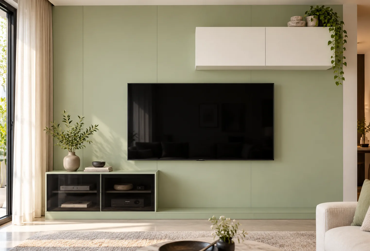 GI Media Overhead TV Unit AI-generated design concept