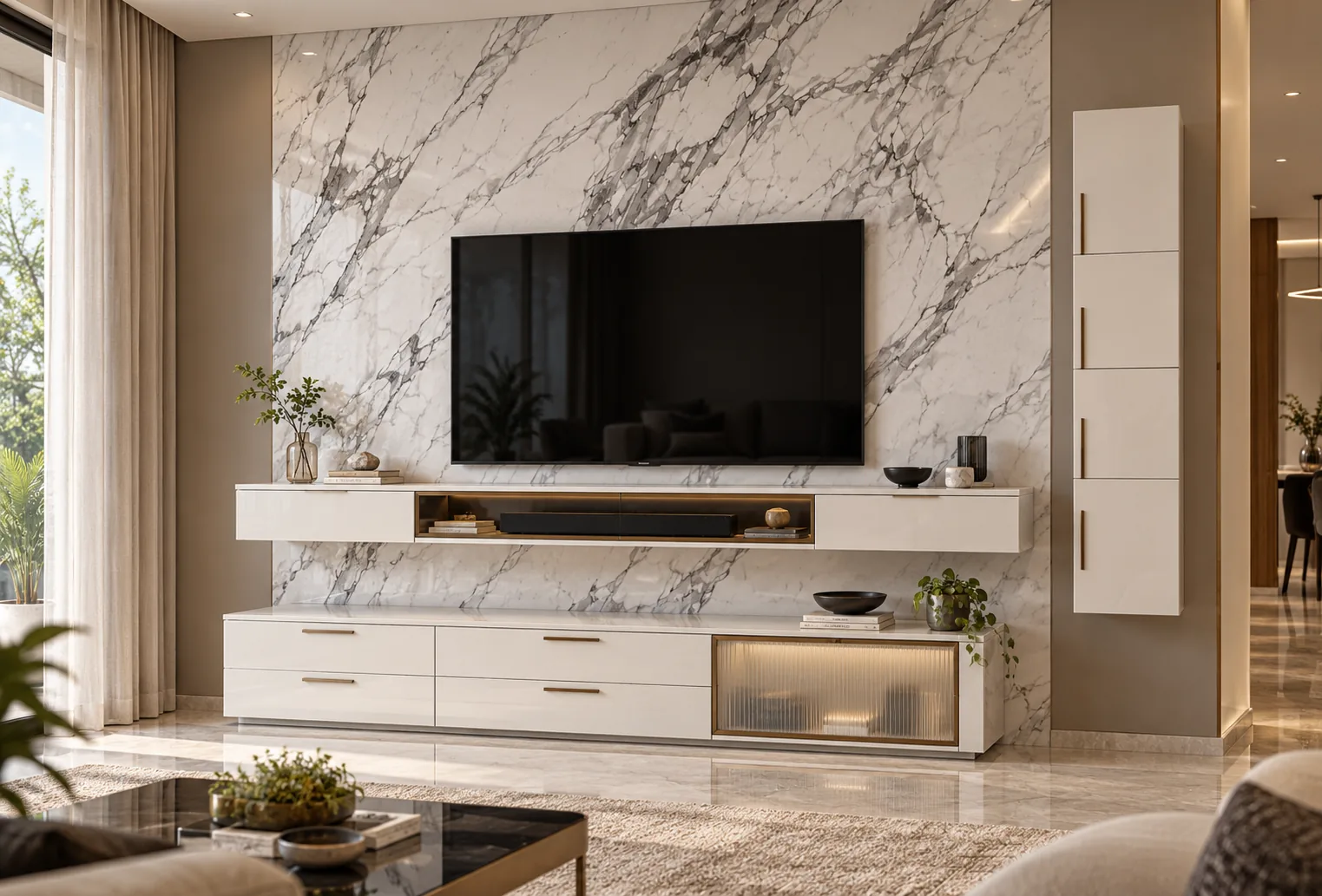 GI Slim Tall TV Unit AI-generated design concept