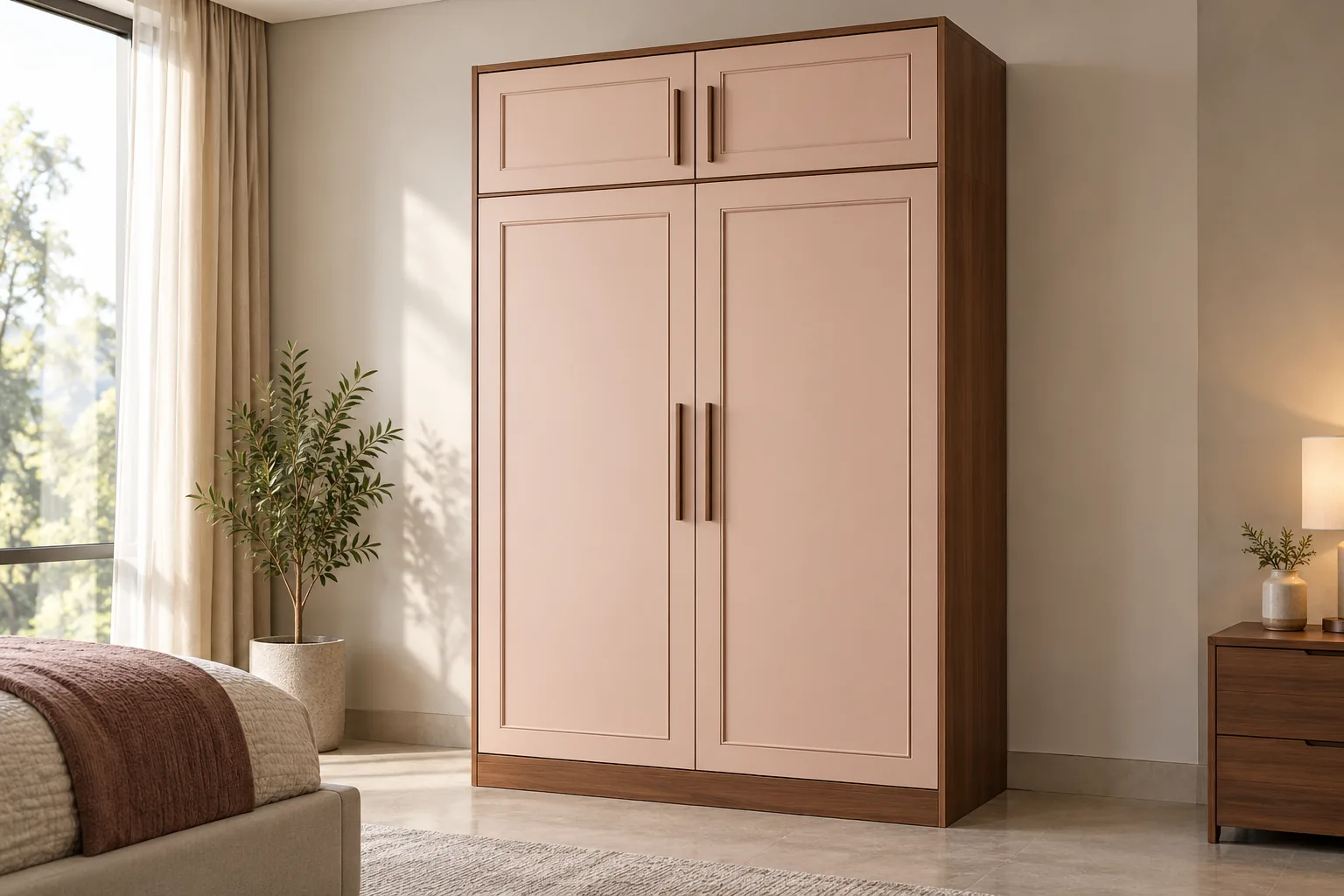 GI Blush Two Door Wardrobe with Loft — concept render