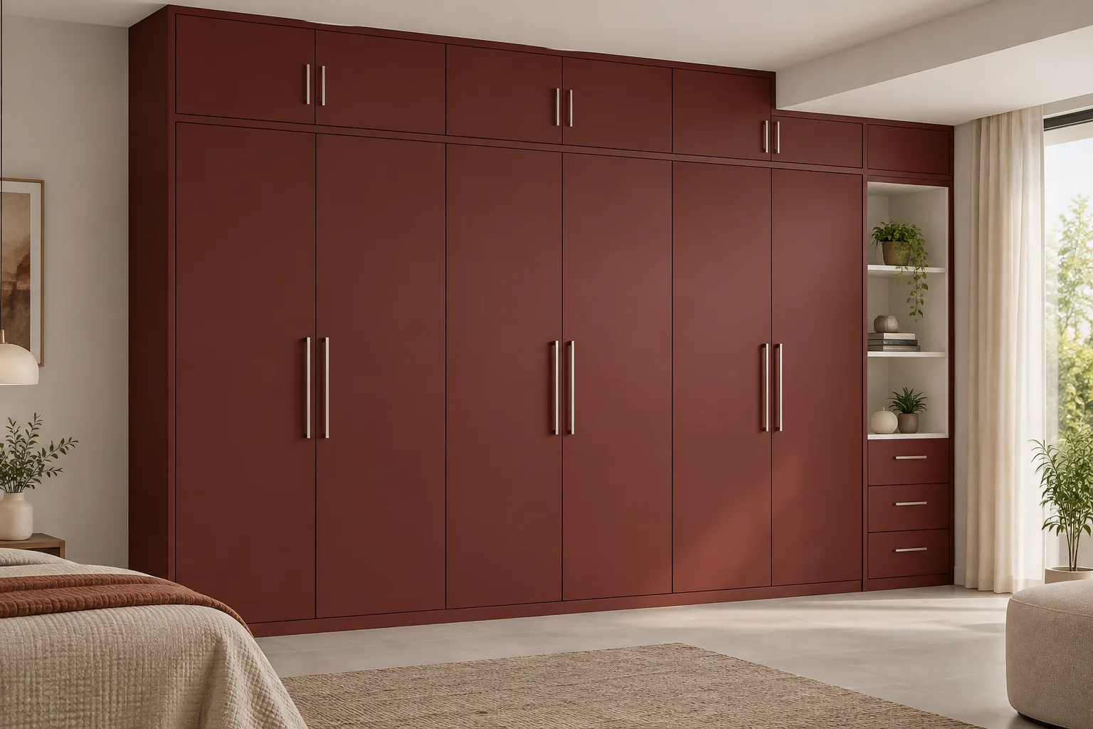 GI Red Stepped Loft Wardrobe concept