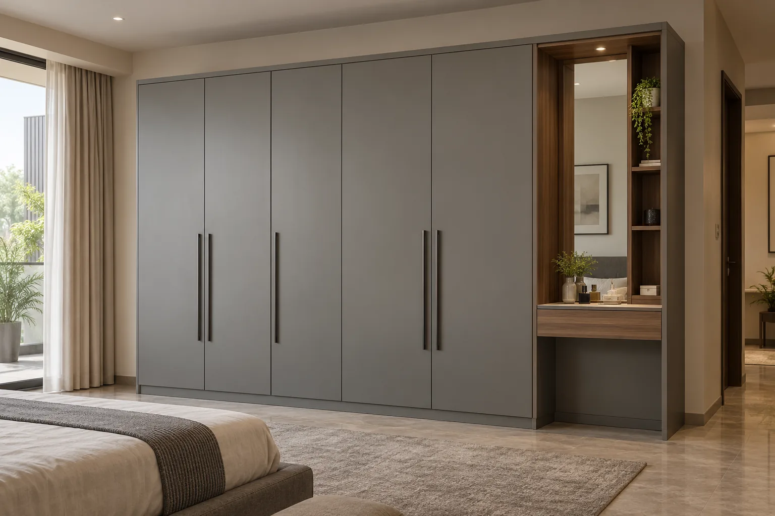 GI Grey Dressing Niche Wardrobe — concept render