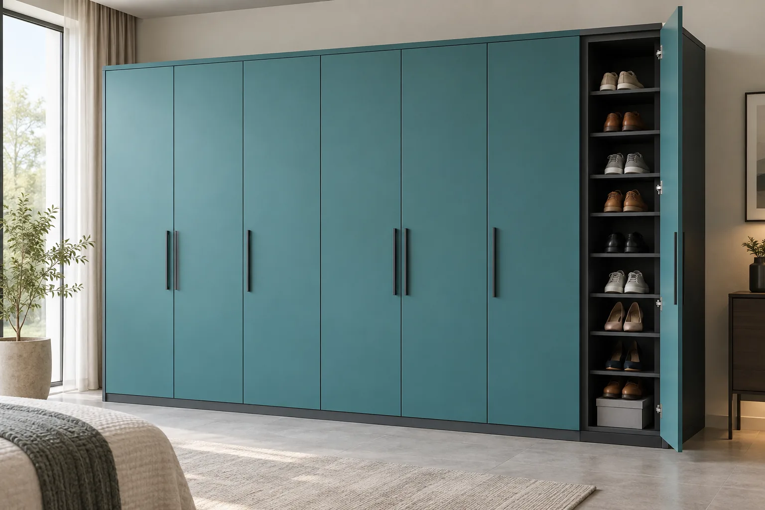 GI Teal Shoe Tower Wardrobe — concept render