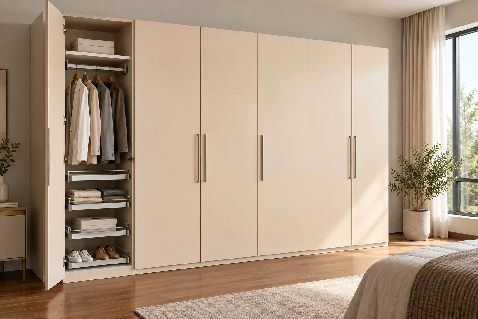 GI Cream Tray Storage Wardrobe — concept render