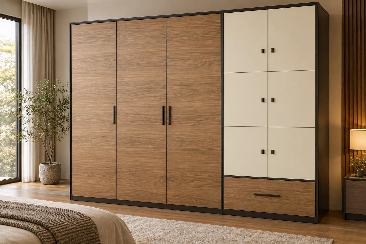 GI Oak Laminate Wardrobe — concept render